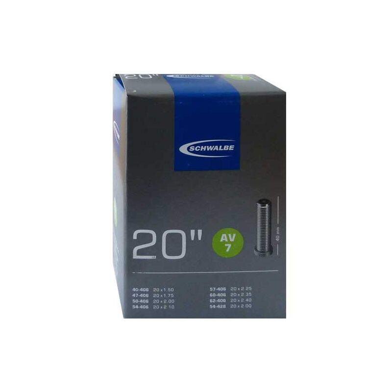 Chambre à Air Schwalbe DV7 – 40/62-406 – Valve IB 40 Mm – Compatible Vélos Et Pneus De Taille Correspondante