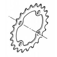 Shimano Chainring Deore FC-M532 22 Zähne, silver, 64 mm, Y-1J822000