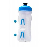 Fabric Trinkflasche 600ml, integrierter Flaschenhalter clear-blue